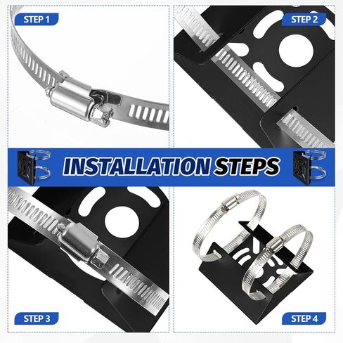 3 Pcs Universal Vertical Pole Mount for Security Camera Wall Mounting Bracket with 6 Loops Solid Metal Pole Mounting Bracket for CCTV Camera Indoor Outdoor Solar Panel LED Wall/Stage Light in Kuwait