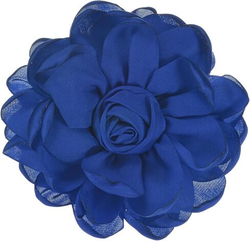 Rose Flower Brooches and Pins for Women, Lapel Pins Dainty Satin Fabric Big Camellia Hair Flowers Clips for Wedding/Parties/Clothes/Jewelry in Kuwait