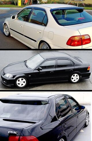 Cuztom Tuning JDM Smoke Tinted Window Visor Vent Shade Compatible with 1996-2000 Honda Civic 4 Door Sedan in Saudi Arabia