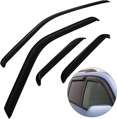 Side Window Rain Guards 4 PCS Tape-On Side Window Deflectors Rain Guard Replacement Fits for 1988-1999 For Chevy For C1500 in Saudi Arabia