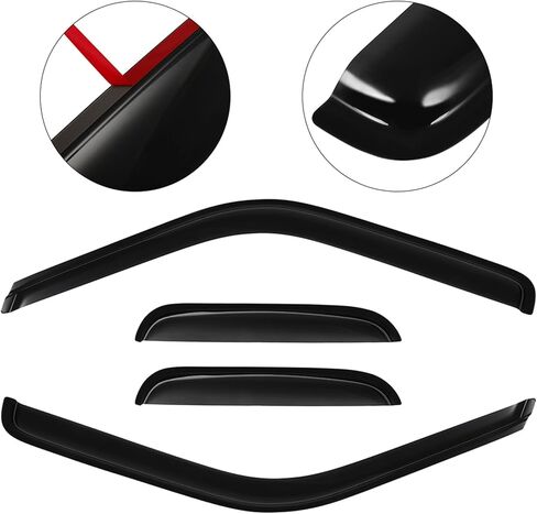 Side Window Rain Guards 4 PCS Tape-On Side Window Deflectors Rain Guard Replacement Fits for 1988-1999 For Chevy For C1500 in Saudi Arabia