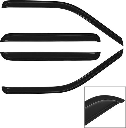 Side Window Rain Guards 4 PCS Tape-On Side Window Deflectors Rain Guard Replacement Fits for 1988-1999 For Chevy For C1500 in Saudi Arabia