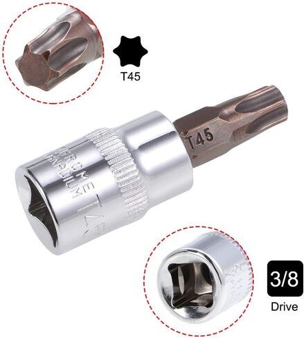 من الأعلى 2pcs مقبس Bit Torx ، 3/8 "محرك X T30 CR-V المقبس ، بتات الفولاذ S2 متميزة ، Bit Torx بطول 48 ملم ل مفصل عزم الدوران ، وجع Ratchet ، وتدريبات الطاقة ، وشريط الشرائح in Saudi Arabia