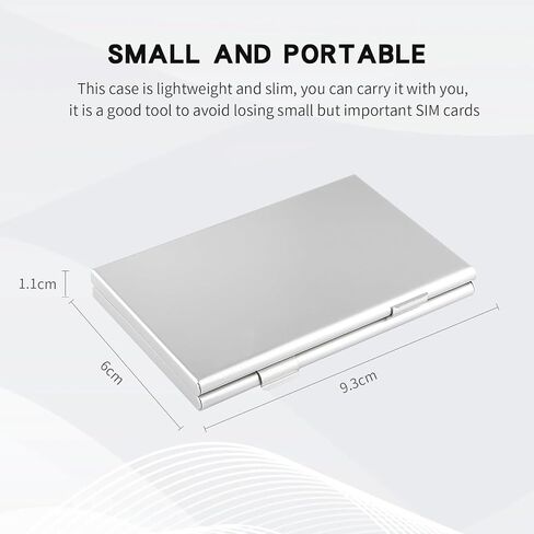 Aluminum SD Card Case, 6Slots Ultrathin SD Card Holder, Memory Card Storage Holder, Fit for 2 SD Card, 4 Micro SD Card, Silver in Saudi Arabia