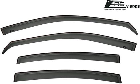 Replacement for 2013-2018 Lexus ES-Series | EOS Visors in-Channel Style Smoke Tinted JDM Side Window Vents Rain Guard Deflectors ES300H ES350 in Saudi Arabia