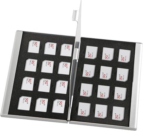 Aluminum SD Card Case, 6Slots Ultrathin SD Card Holder, Memory Card Storage Holder, Fit for 2 SD Card, 4 Micro SD Card, Silver in Saudi Arabia