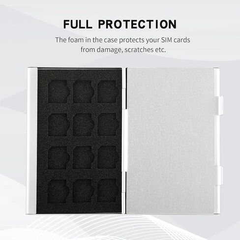 Aluminum SD Card Case, 6Slots Ultrathin SD Card Holder, Memory Card Storage Holder, Fit for 2 SD Card, 4 Micro SD Card, Silver in Saudi Arabia