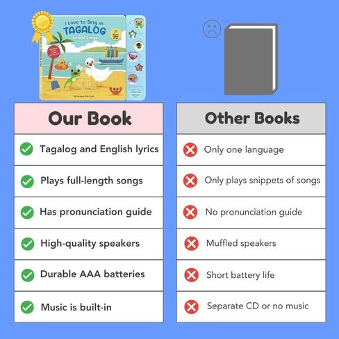 I Love to Sing in Tagalog: Animal Songs, Press and Play Interactive Song Book, Tagalog Books for Toddlers, Tagalog Baby Books, Tagalog Books for Children, Tagalog Kid Books in Saudi Arabia