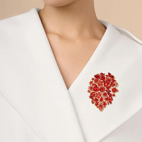 SELOVO Flower Blossom Brooch for Women Party Brooch Pin Accessory for Dance Banquet in Saudi Arabia