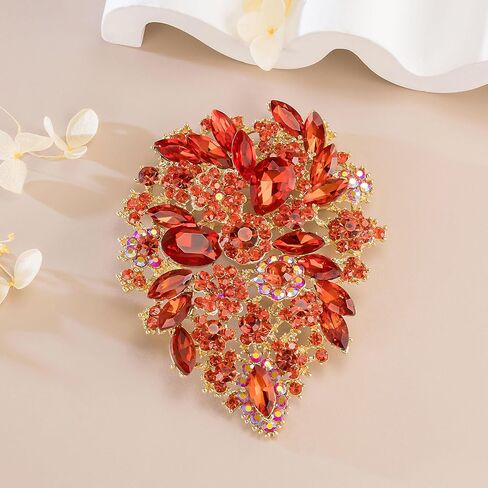 SELOVO Flower Blossom Brooch for Women Party Brooch Pin Accessory for Dance Banquet in Saudi Arabia
