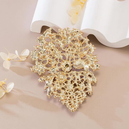 SELOVO Flower Blossom Brooch for Women Party Brooch Pin Accessory for Dance Banquet in Saudi Arabia
