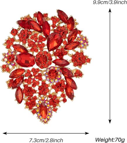 SELOVO Flower Blossom Brooch for Women Party Brooch Pin Accessory for Dance Banquet in Saudi Arabia