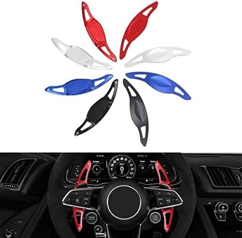محفزات مجداف لـ BMW E90 E92 E93 M3 M6 2009-2013 مجموعة التوجيه مجموعة التحول الرياضي للمحركات الرياضية استبدال الألمنيوم 2PC ، الأسود in Saudi Arabia