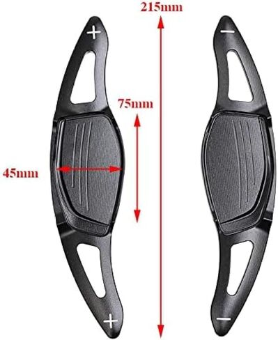 محفزات مجداف لـ BMW E90 E92 E93 M3 M6 2009-2013 مجموعة التوجيه مجموعة التحول الرياضي للمحركات الرياضية استبدال الألمنيوم 2PC ، الأسود in Saudi Arabia