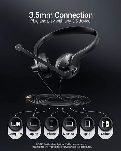 سماعات الرأس مع الميكروفون لجهاز الكمبيوتر - سماعات الكمبيوتر السلكية USB مع الميكروفونات in Kuwait