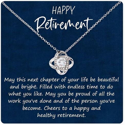 Happy Retirement Necklace For Women - Inspirational Retirement Jewelry With Message Card, Retirement Gifts For Mom, Teacher, Coworker, And Friends in Kuwait