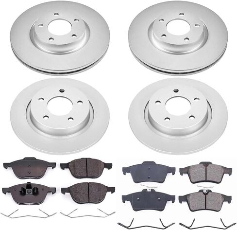 POWERSTOP KOE126 Autospecialty Front and Rear Replacement Brake Kit-OE Brake Rotors & Ceramic Brake Pads For Mazda 3 2004-2013 [Model Specific] in Saudi Arabia