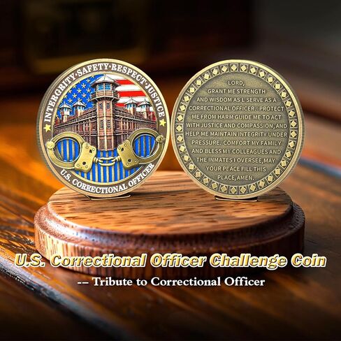 Thin Gray Line Coin - U.S. Correctional Officer Challenge Coins Honor Correctional Officers Gray Prison Police Coin Law Enforcement Coins Appreciation Commemorative Gifts in Kuwait