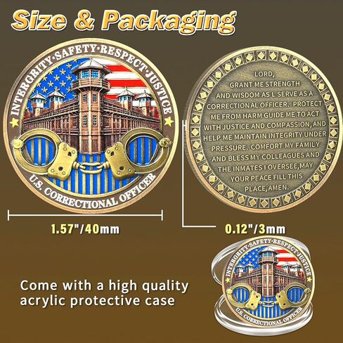 Thin Gray Line Coin - U.S. Correctional Officer Challenge Coins Honor Correctional Officers Gray Prison Police Coin Law Enforcement Coins Appreciation Commemorative Gifts in Kuwait
