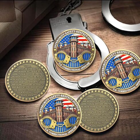 Thin Gray Line Coin - U.S. Correctional Officer Challenge Coins Honor Correctional Officers Gray Prison Police Coin Law Enforcement Coins Appreciation Commemorative Gifts in Kuwait