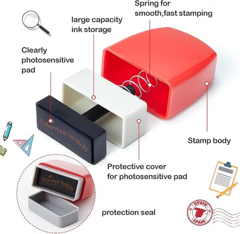Qilery 8 Pcs Teacher Stamp Spanish Teacher Grading Stamp Gifts Rubber Self Inking Motivation Teacher Stamps for School Spanish Classroom Grading Stamp School Prizes in Kuwait