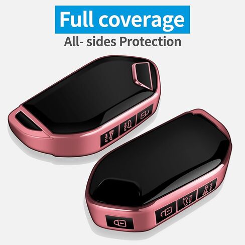 Tukellen for Kia Key Fob ، واقي غطاء Case Case Sofer الخاص بـ TPU متوافق مع 2023 2024 Telluride EV5 Remote 5-Buttons Smart Key ، Key Shell (Pink) in Saudi Arabia