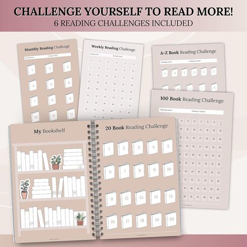 Reading Journal for Book Lovers | Log Book to Summarize, Review and Rate the Books you've Read | A5 Pastel Rainbow in Kuwait