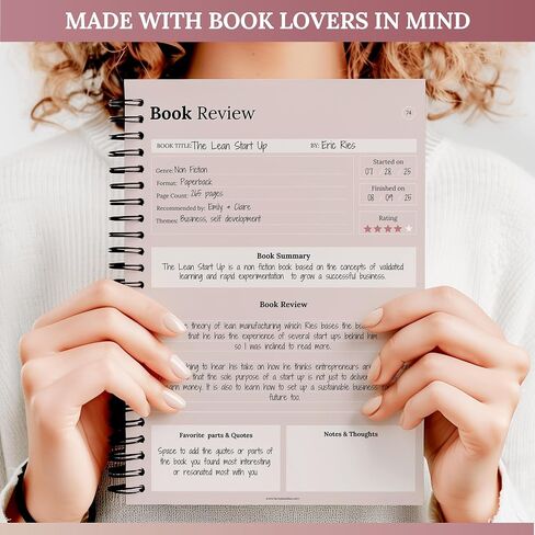 Reading Journal for Book Lovers | Log Book to Summarize, Review and Rate the Books you've Read | A5 Pastel Rainbow in Kuwait