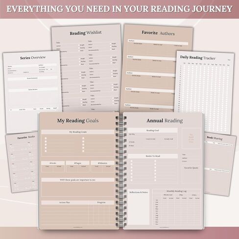 Reading Journal for Book Lovers | Log Book to Summarize, Review and Rate the Books you've Read | A5 Pastel Rainbow in Kuwait