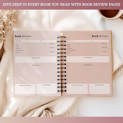 Reading Journal for Book Lovers | Log Book to Summarize, Review and Rate the Books you've Read | A5 Pastel Rainbow in Kuwait