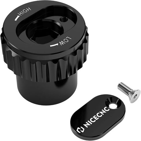 NICECNC Black Rear Shock Adjuster Aluminium Pre-Load Rear Shock Absorbers Compatible with Harley Road Glide FLTRX 2017-2024, Road King Police FLHP 2017-2024, Replacement for:54000141, See Fitment in Saudi Arabia