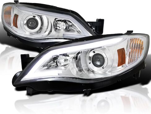SPEC-D TUNING LED Black Projector Headlights Compatible with 2008-2011 Subaru Impreza Outback Sport, 2008-2014 Subaru Impreza WRX, Left + Right Pair Headlamps Assembly in Saudi Arabia