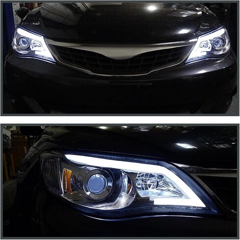 SPEC-D TUNING LED Black Projector Headlights Compatible with 2008-2011 Subaru Impreza Outback Sport, 2008-2014 Subaru Impreza WRX, Left + Right Pair Headlamps Assembly in Saudi Arabia