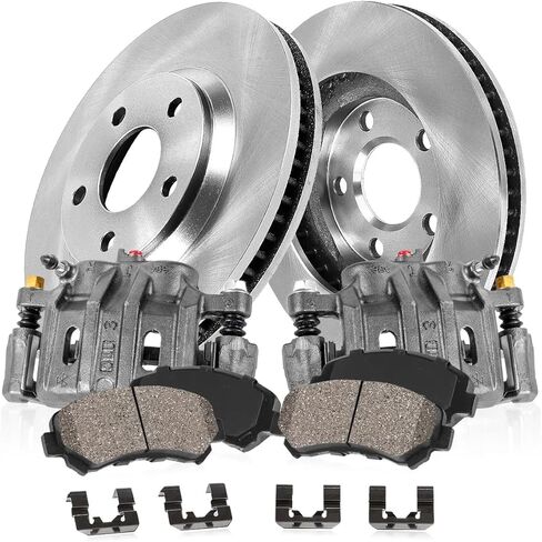 Callahan Brake Parts الفرجار الخلفي وأدوار قرص الفرامل البديلة ومنصات الفرامل السيراميك + مجموعة فرامل الأجهزة لعام 2007-2017 Jeep Wrangler in Saudi Arabia