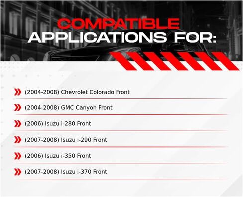 R1 Concepts Front Brake Kit For 2004-2008 Chevrolet Colorado, GMC Canyon, 2006 Isuzu i-280, i-350, 2007-2008 Isuzu i-290, i-370| Blank Brake Rotors| Ceramic Brake Pads and Rotors Kit in Saudi Arabia