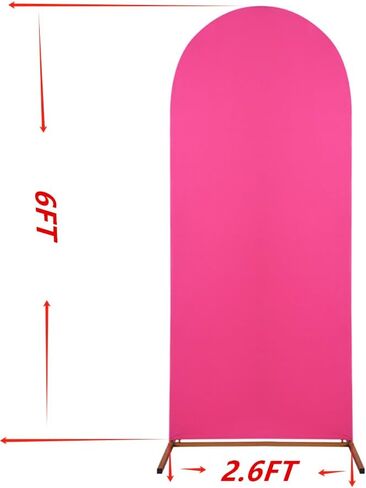 Wedding Arch Cover，White Arch Backdrop Cover Stretchy Spandex Backdrop Stand Covers for Birthday Party Ceremony Banquet Decor (Rose, 5ft) (Rose, 5ft) in Saudi Arabia