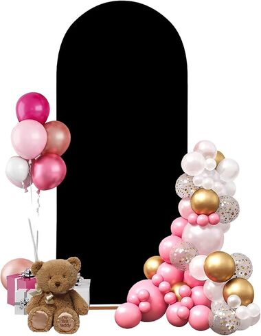 Wedding Arch Cover，White Arch Backdrop Cover Stretchy Spandex Backdrop Stand Covers for Birthday Party Ceremony Banquet Decor (Rose, 5ft) (Rose, 5ft) in Saudi Arabia