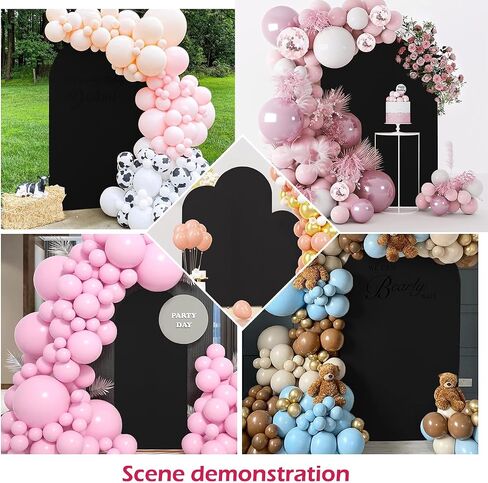 Wedding Arch Cover，White Arch Backdrop Cover Stretchy Spandex Backdrop Stand Covers for Birthday Party Ceremony Banquet Decor (Rose, 5ft) (Rose, 5ft) in Saudi Arabia
