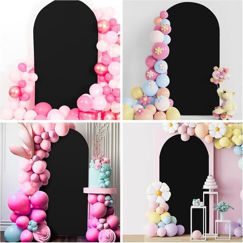 Wedding Arch Cover，White Arch Backdrop Cover Stretchy Spandex Backdrop Stand Covers for Birthday Party Ceremony Banquet Decor (Rose, 5ft) (Rose, 5ft) in Saudi Arabia