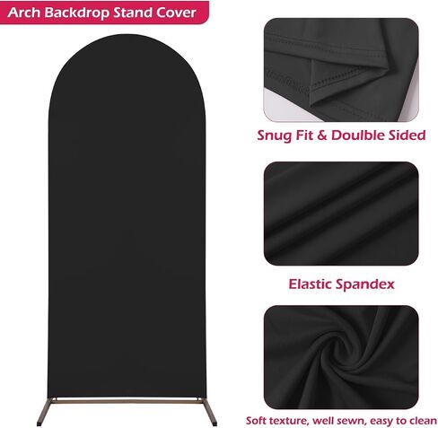 Wedding Arch Cover，White Arch Backdrop Cover Stretchy Spandex Backdrop Stand Covers for Birthday Party Ceremony Banquet Decor (Rose, 5ft) (Rose, 5ft) in Saudi Arabia