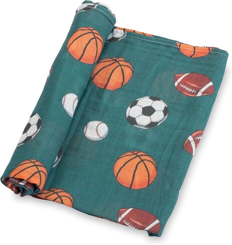 Swaddle Blanket 100% Cotton, Soft Muslin Swaddle Blankets, 47 x 47 inches Baby Swaddles for Boys and Girls, Lightweight Baby Blanket, Baby Essentials, Registry (Golf Balls Print) in Saudi Arabia
