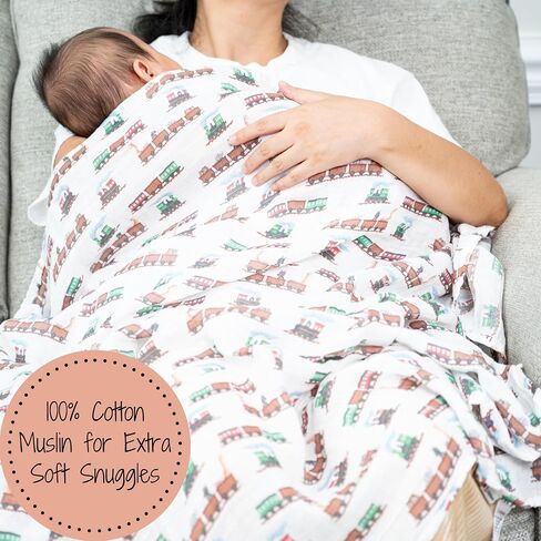 Swaddle Blanket 100% Cotton, Soft Muslin Swaddle Blankets, 47 x 47 inches Baby Swaddles for Boys and Girls, Lightweight Baby Blanket, Baby Essentials, Registry (Golf Balls Print) in Saudi Arabia