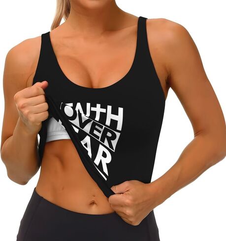 Faith Over Fear Bible Scripture Verse Christian Tank Tops Woman T-Shirt Slim-Fit Workout Tshirt in Saudi Arabia