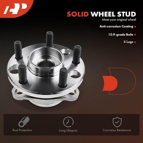 A-Premium 2 X Bront Wheel Bearing and Hub Assembly مع 5-Lug متوافق مع شيفروليه و Cadillac & Buick & Oldsmobile & Pontiac-1984-2005-Skyhawk ، Somerset ، Cimarron ، Tempest in Saudi Arabia