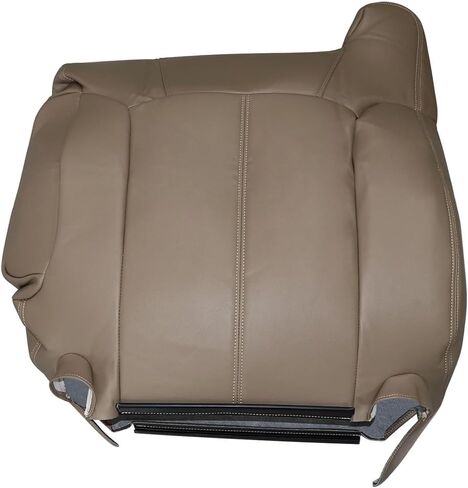 Secosautoparts Driver & Passenger Side Bottom & Top Lean Back & Foam Cushion & Armrest Leather Course Covers Med Tan متوافق مع Chevy Silverado 1500 2500 1999 2000 2001 2002 in Saudi Arabia
