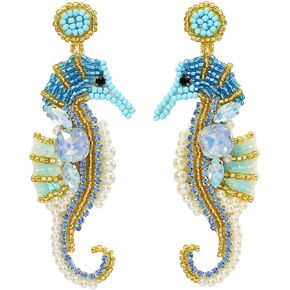 بوهيميان مصنوعة يدويًا ، تتدلى الإجازة ، أقراط ، صيف بوهو بيتش البيان المجوهرات للنساء in Kuwait