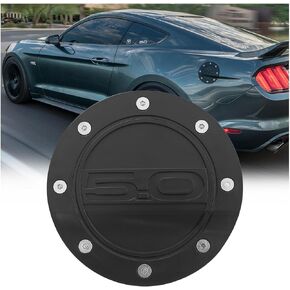 WildWell Gas Tank Cap Cover For 2015-2023 Ford Mustang Gas Cover, Fuel Tank Cap Cover Mustang Accessories Trim Matte Black in Kuwait