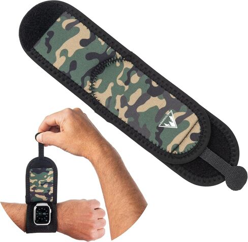 فرقة غطاء الساعات الذكية الواقية - واقي Wristwatch و Smart Watch Smart للشاشة والفرقة متوافقة عالميًا مع Apple Watch و Samsung Galaxy و Garmin و Fitbit & More Camo Black in Kuwait