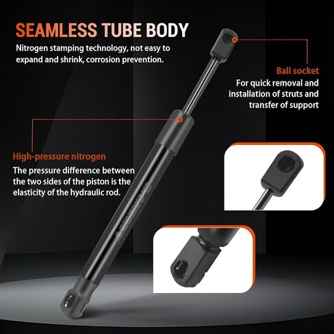 2PCS دعامات الفقس الخلفي ، دعامات دعم رفع هود ، دعامات الغاز ، تناسب لعام 2009 2010 2011 2012 2013 2014 2015 2017 شيفروليه ترافيرس in Kuwait