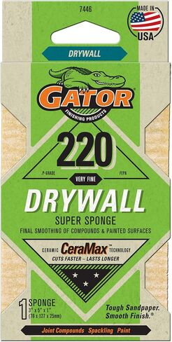 Gator 7443 Fine 120-Grit Drywall Sanding Super Sponge ، 3 × 5 × 1 بوصة in Saudi Arabia